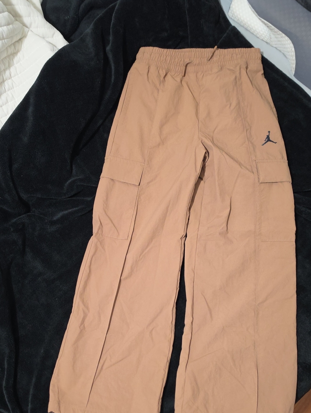 Jordan Kids' Cargo Joggers in Tan with Black Jumpman